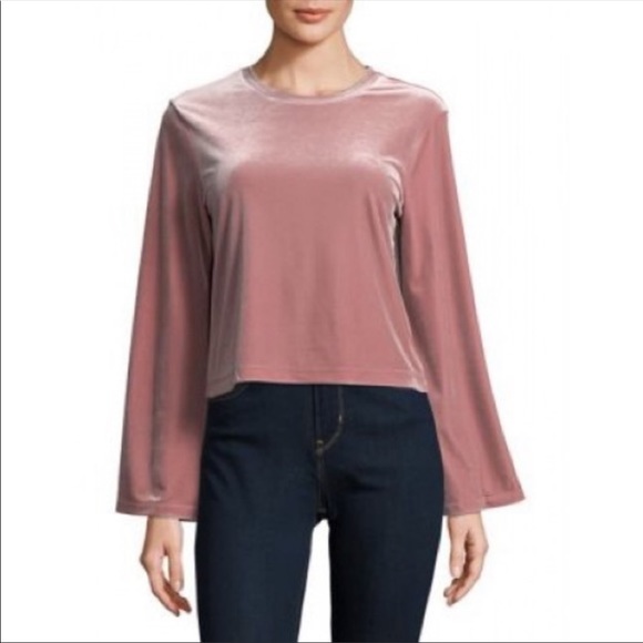 Design Lab Velvet Tie Back Top NWOT - Picture 1 of 6